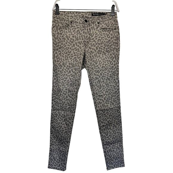 Black Orchid Los Angeles Leopard Animal Print Skinny Pants, Gray/Black, Size 26 - Picture 1 of 9